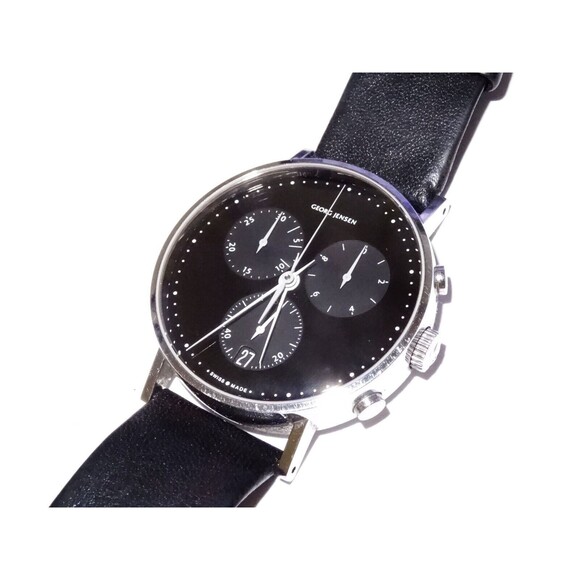 Mens  38mm Georg Jensen 317 St. Steel Quartz Chronograph Watch by Henning Koppel - Picture 1 of 15